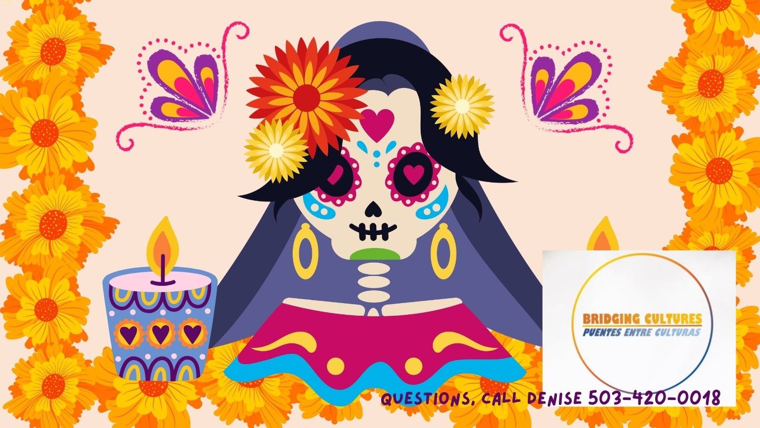 Flyer for Día de los muertos celebration