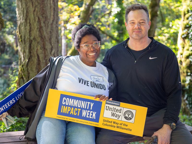 Jamila at Community Impact Week 2024, Tryon Creek