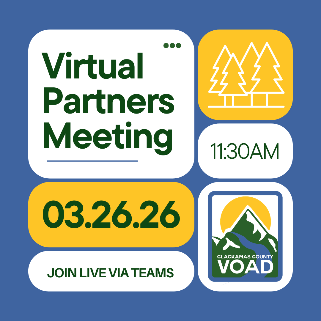 Clackamas County VOAD Virtual Partners Meeting