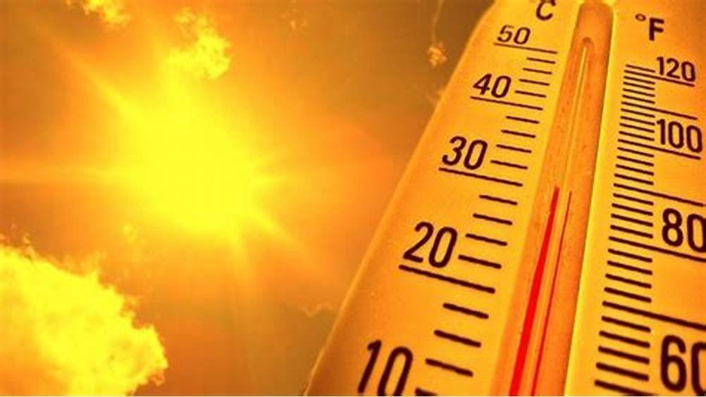 Illustration of a thermometer with climbing temperature