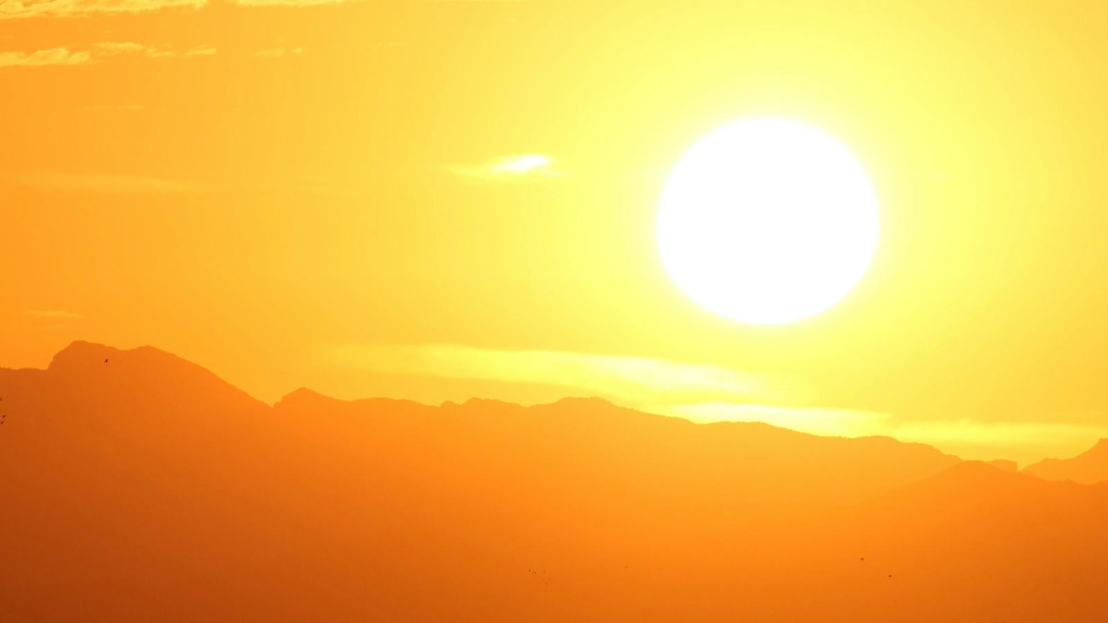 Sunset over mountains