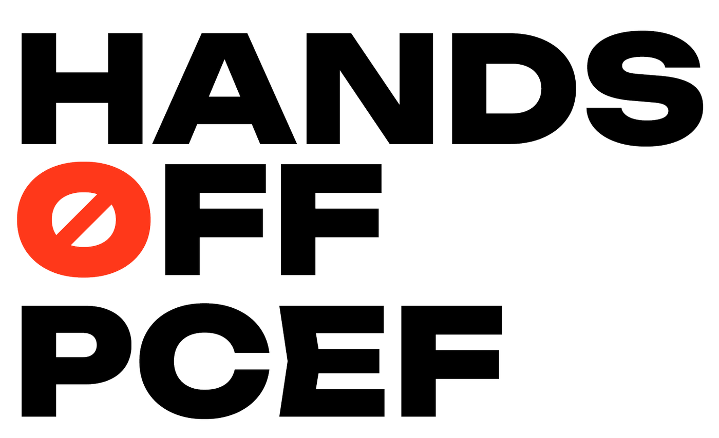 Hands off PCEF logo